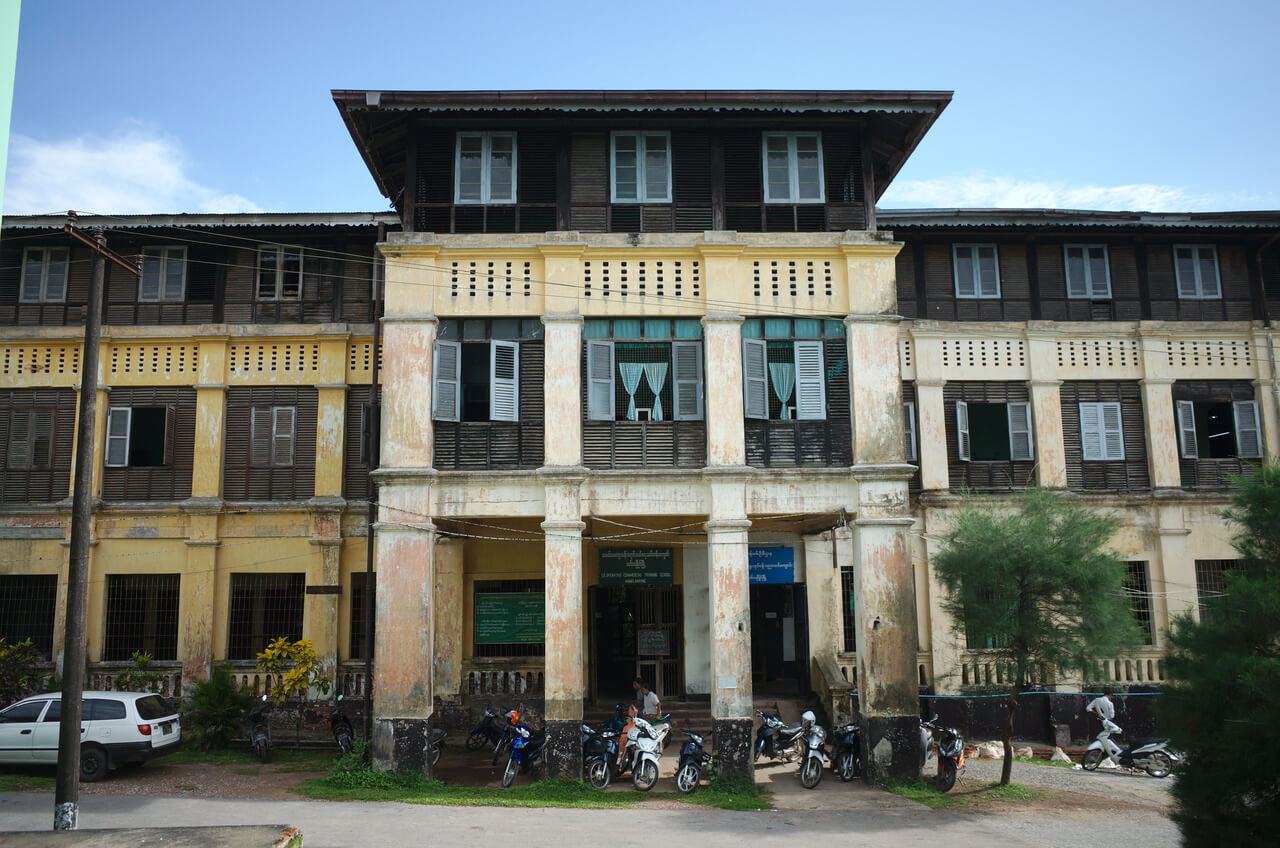 Un immeuble colonial à Mawlamyine