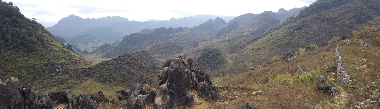 Panorama caillouteux à Hà Giang